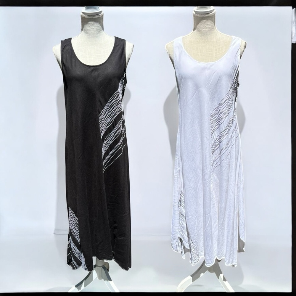 🌻Bundle of two (2) Grace Elements Linen Blend Bohemian Dresses Size Large